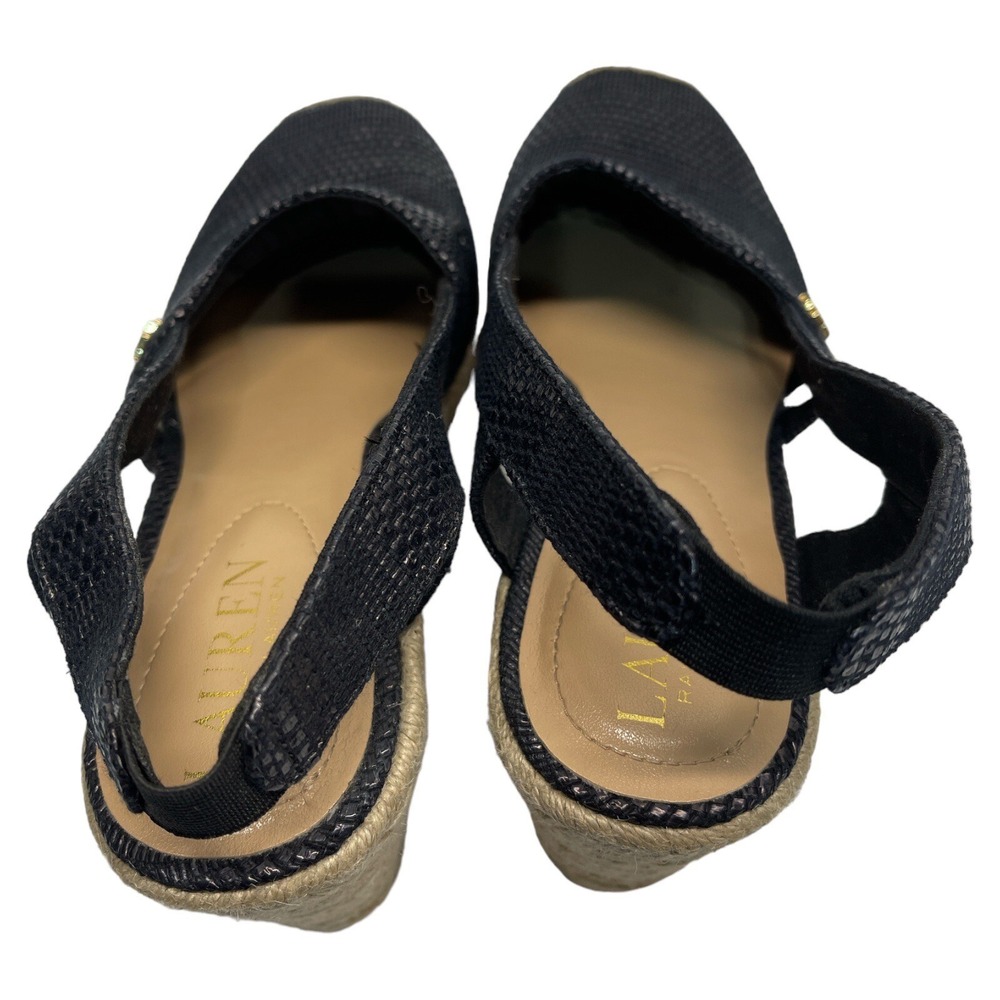 Lauren Ralph Lauren Womens 7B Navy Blue Penelope Wedges - Picture 5 of 8